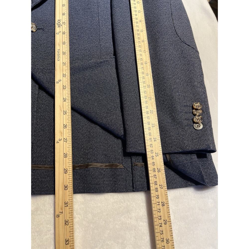 Joseph Abboud 44R XXL Blue Cotton Casual Blazer Sport Jacket Unlined Weekender - Picture 14 of 15
